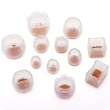 10 шт силиконовые колпачки для ног стула, накладки для ног, мебельные скатерти, носки, протекторы для пола с круглым дном, Нескользящие чашки, диаметр