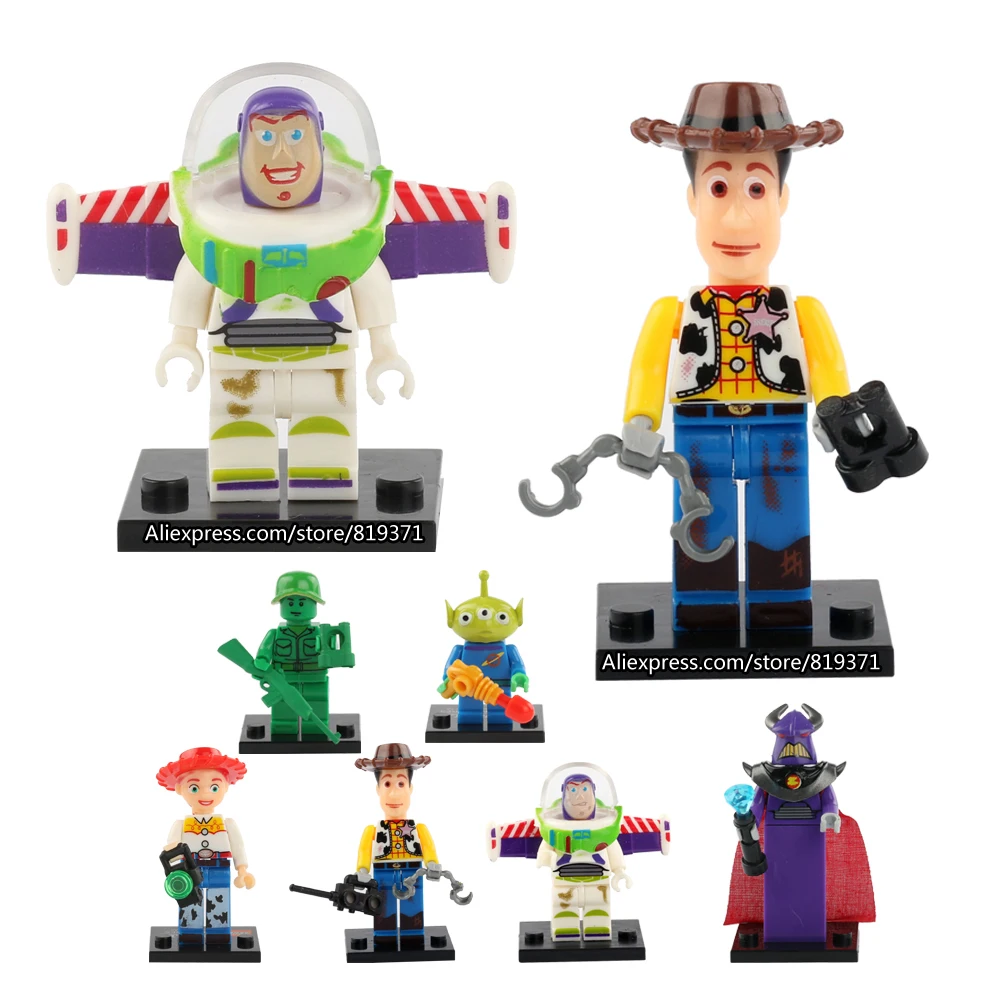 

Compatible Legoings Toy Story Buzz Lightyear Woody Jessie Minifigs Model DIY Building Brick Blocks Figures Kits Toy For Children