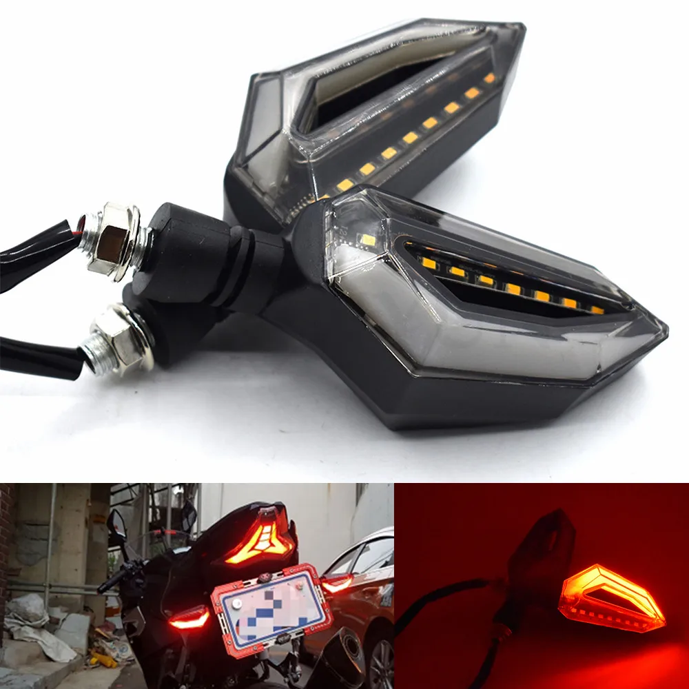 

Universal motorcycle turn signal light flowing water LED flash For YAMAHA XP 530/500 T-MAX TMAX530 TMAX500 MT-07/FZ-07 FZ-09