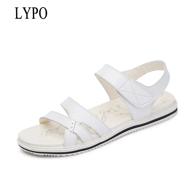 LYPO 2018 Summer Shoes Maternity Sandals Women Mother Shoes flat soft leather nurse shoes casual women sandals