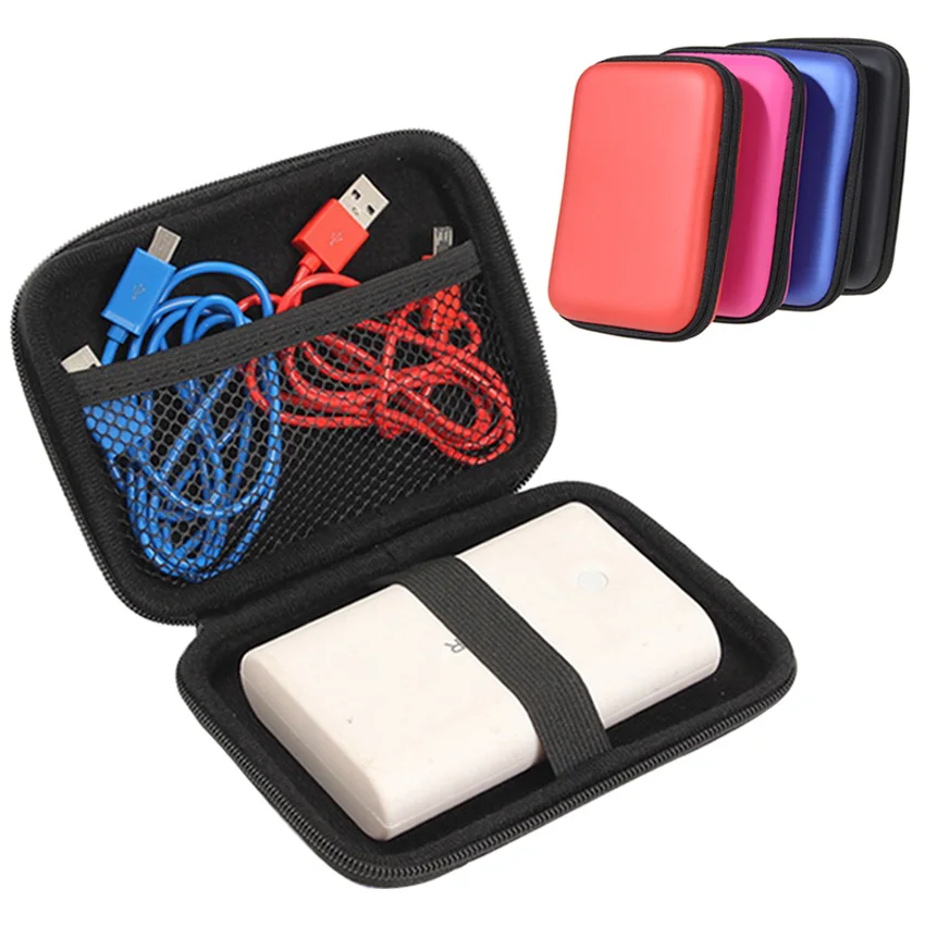 

Portable 2.5" External Storage USB Hard Drive Disk HDD Carry Case Cover EVA Hard Disk Case Multifunction Cable Earphone PouchBag