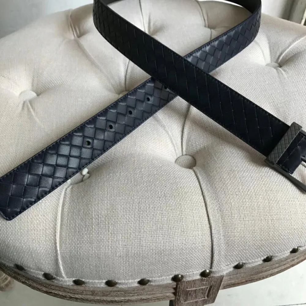 US $56.16 Leather Belt New Pattern HighQuality Belt Leather Man Belt Hand Knit Fashion Needle Buckle Adjustable Length