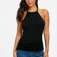 Женская майка без рукавов, летняя майка, женская модная летняя майка на бретельках, повседневная сексуальная укороченная майка