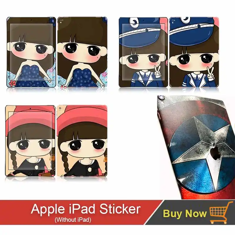 Для iPad планшеты наклейки милые девушки печати для Apple Чехол DIY украшения
