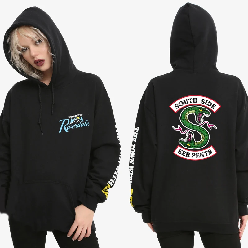 Толстовка с капюшоном Riverdale South Side Serpents свитшоты забавным мультяшным принтом