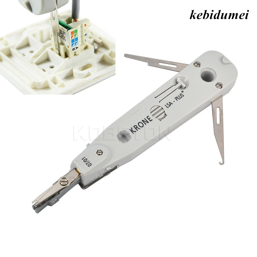 

kebidumei KRONE Professional Telecom LSA-Plus Tool with Sensor Ethernet Network Patch Panel Faceplate Punch Down Tool RJ11 RJ45