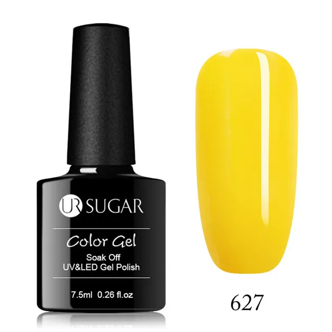 Гель-лак для ногтей ur Sugar, 7,5 мл, топ-покрытие+ Базовое покрытие, основа для УФ-гель-лака, лучший на Ali, стиль, лак для ногтей - Цвет: 627
