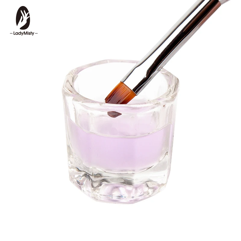 

Ladymisty Nail Gel Glass Dappen Dish / Lid Bowl Cup Crystal Clear Glass Dish Nail Art Tool Acrylic Poly Gel Mini Bowl Cups