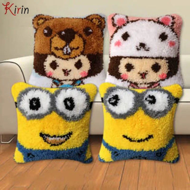 

Full mesh embroidered cross stitch mosaic cartoon Coarse Wool Cross Stitch Carpet Embroidery Segment Embroidery Pillow DIY