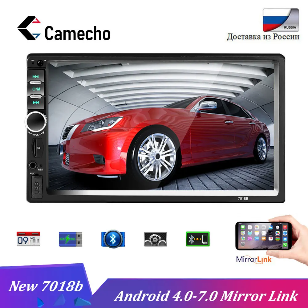 

Camecho Autoradio 2 Din 7" Car Radio Audio Stereo Touch Screen Car Multimedia player Auto MP5 Player Bluetooth TF USB FM camera
