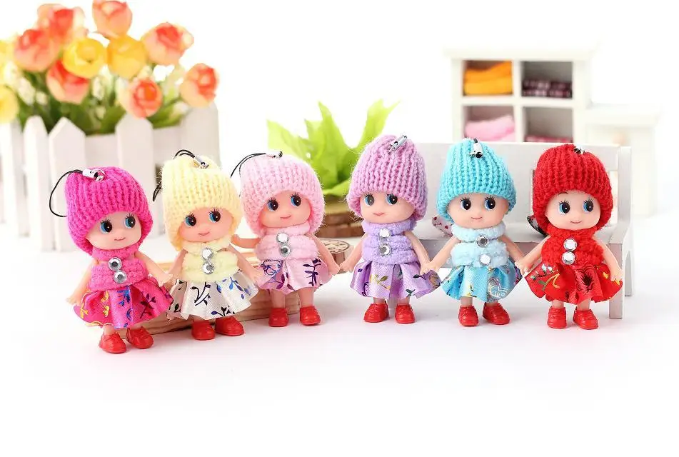 

Free Shipping High Quality 50pcs/pack Kids Toys Soft Interactive Baby Dolls Toy Mini Doll For girls and boys Factory Direct Sale