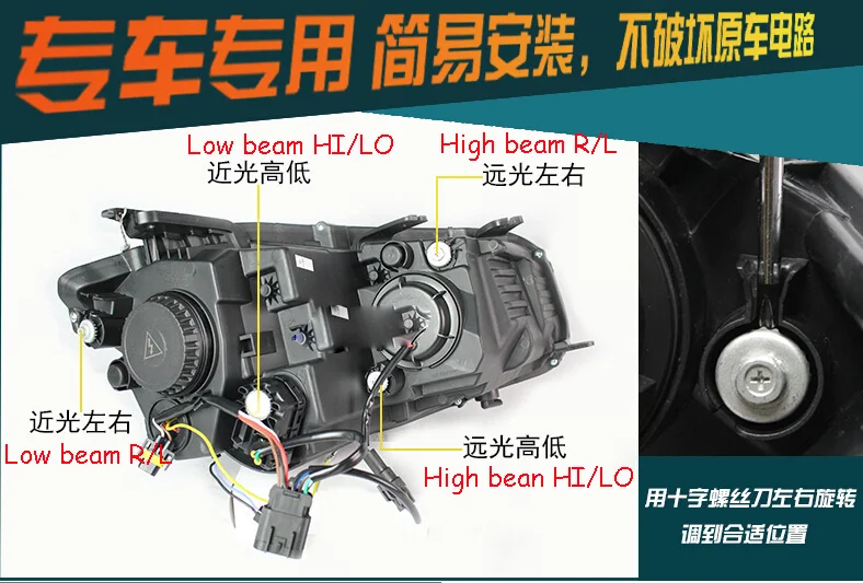 HID,~, автомобильный Стайлинг, ChangAn CS75 фара, ChangAn CS75 фара