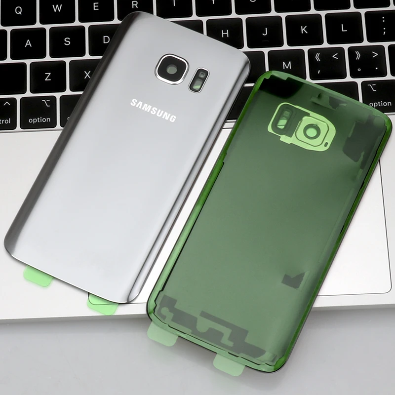 5,5 ''для samsung Galaxy S7 Edge G935F G930F задняя крышка батарейного отсека стекло Корпус Запасные части+ стеклянная рамка объектива камеры