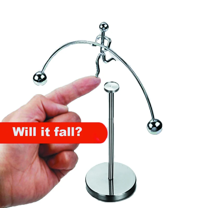 

Perpetual Move Machine Pendulum Newton Cradle Balance Ball Tumbler Weightlifting Metal Man Hom Home Decor Figurines & Miniatures