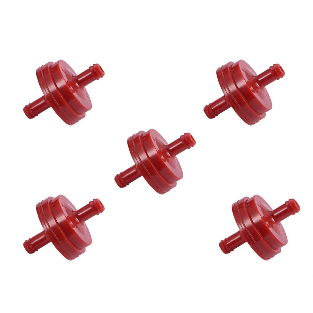 New 5pcs 1/4" Inline Fuel Gas Filter Hose Clamp Replacement for