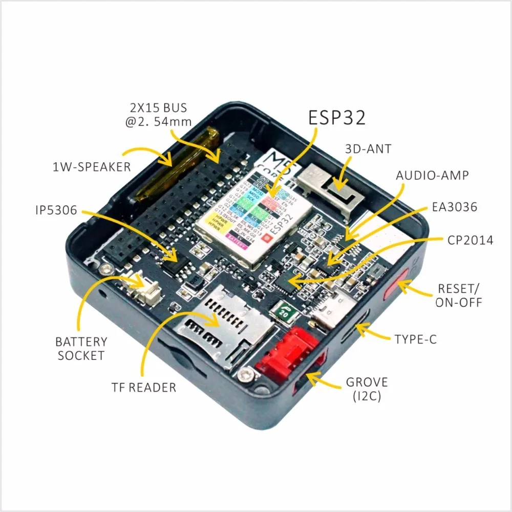 M5Stack расширяемый микро управления модуль Wi-Fi, Bluetooth ESP32 development kit построен в 2 дюймов ЖК-дисплей ESP-32 для arduino