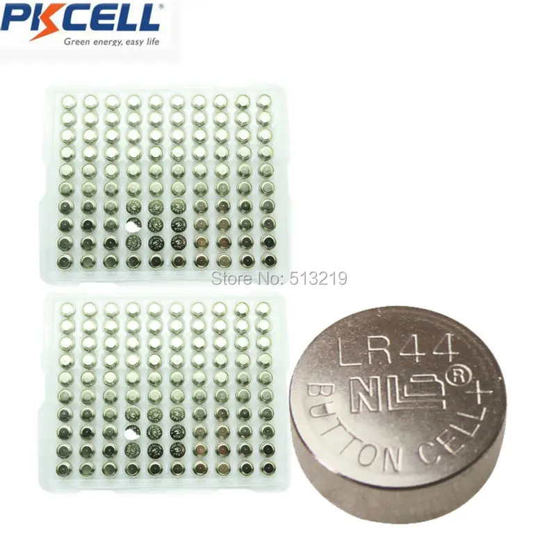 

200 x G13 Batteries PKCELL 1.5V AG13 357A A76 303 LR44 SR44SW SP76 L1154 RW82 RW42 Alkaline Cell Button Battery