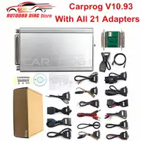 Newest Carprog V10.93 Car prog 10.93 Full 21 Adapters V10.05 Carprog Programmer Airbag Reset Car Repair Tool Free Ship