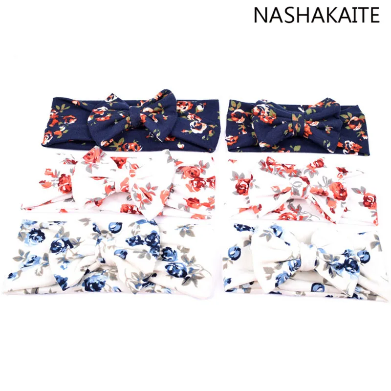 

NASHAKAITE Family Matching Headbands 2pcs Packed Simple Printed Mother daughter headband Mommy and baby hairbands