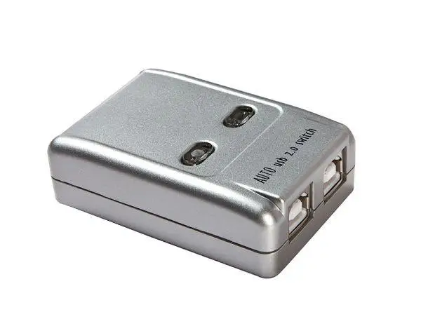 Автоматический двухпортовый USB переключатель пластиковый коммутационный