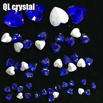 

QL Crystal ALL SIZE Heart Pointback Crystal Rhinestone High Quality for Jewelry Making DIY Accessories