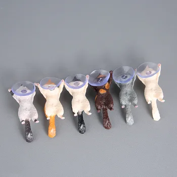 

New kitten creative gift sucker toy decoration cat reinforcements sucker mobile phone bracket 6 color random 2pcs