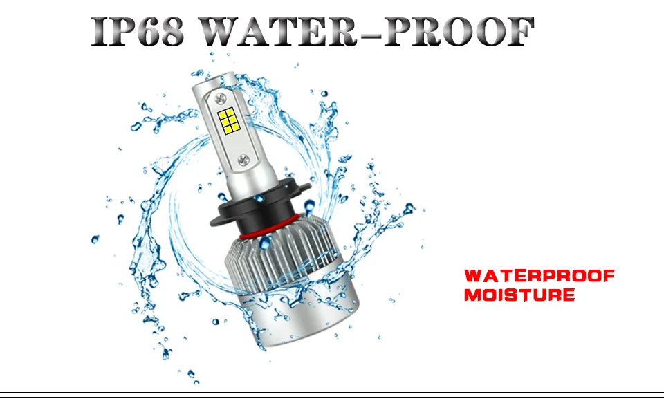 Kafulee фар автомобиля H7 светодиодный H4 H8 H11 H1 H3 H13 HB3 HB4 9005 9006 9007 S2 COB CSP 12 V 24 V 6000 K 72 W фары для 2PSC Автоматическая лампочка свет
