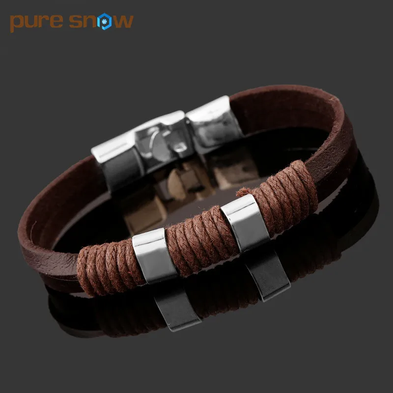 Mens Leather Braided Bracelets For Sale