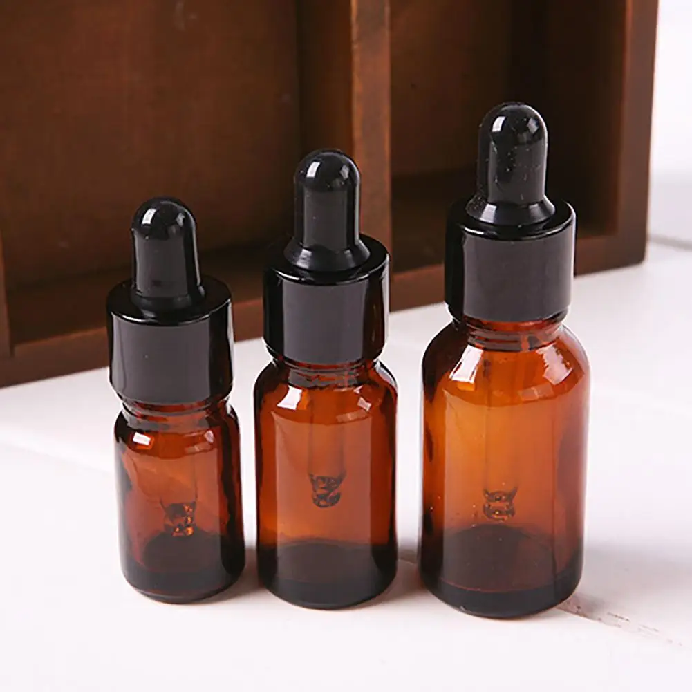 

Amber Glass Essential Oil Liquid Reagent Pipette Empty Dropper Bottle 5-50ml New