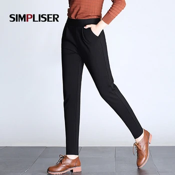 

SIMPLISER Women Harem Pants Formal Female Trousers Office Work Wear Harem Pants Black Red Femme Pantalon Plus Size Trousers 5XL