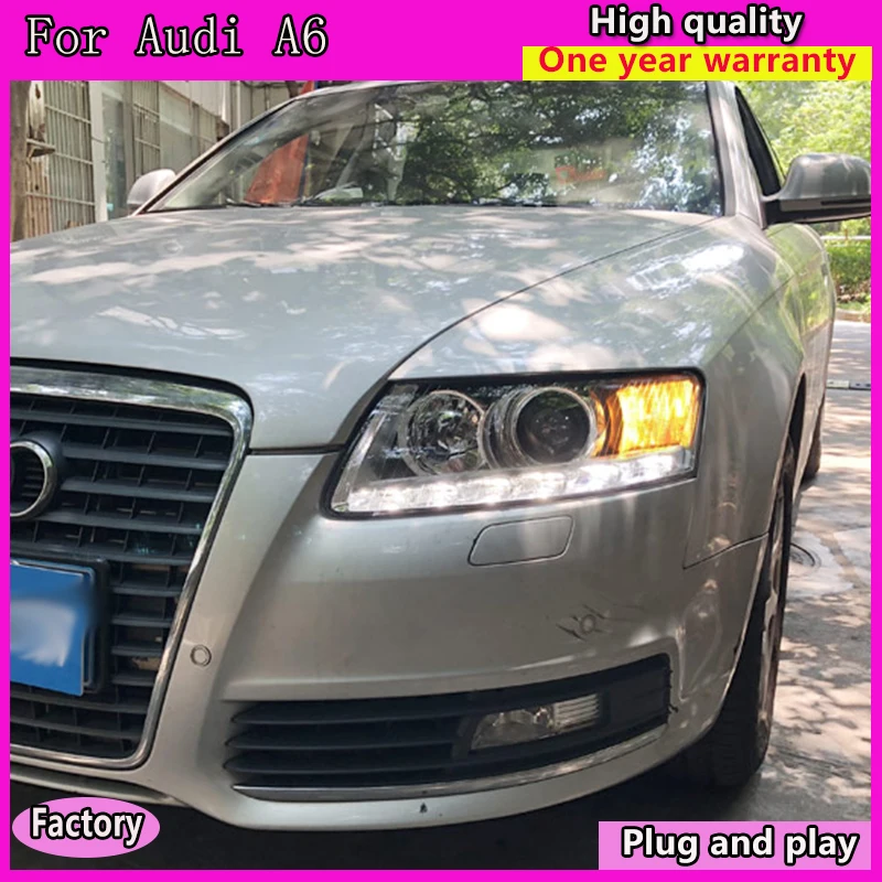 

Car Styling for A6 Headlights 2005-2011 A6 C5 C6 LED Headlight LED DRL Hid Option Bi Xenon Head Lamp Auto Accessories