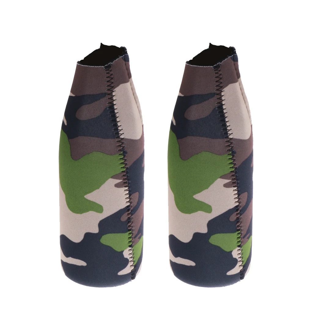 

1 Pair Camouflage Beer Wine Bottle Cooler Wrap Neoprene Sleeve Holder Party Favor Novelty Beer Bottle Sleeves