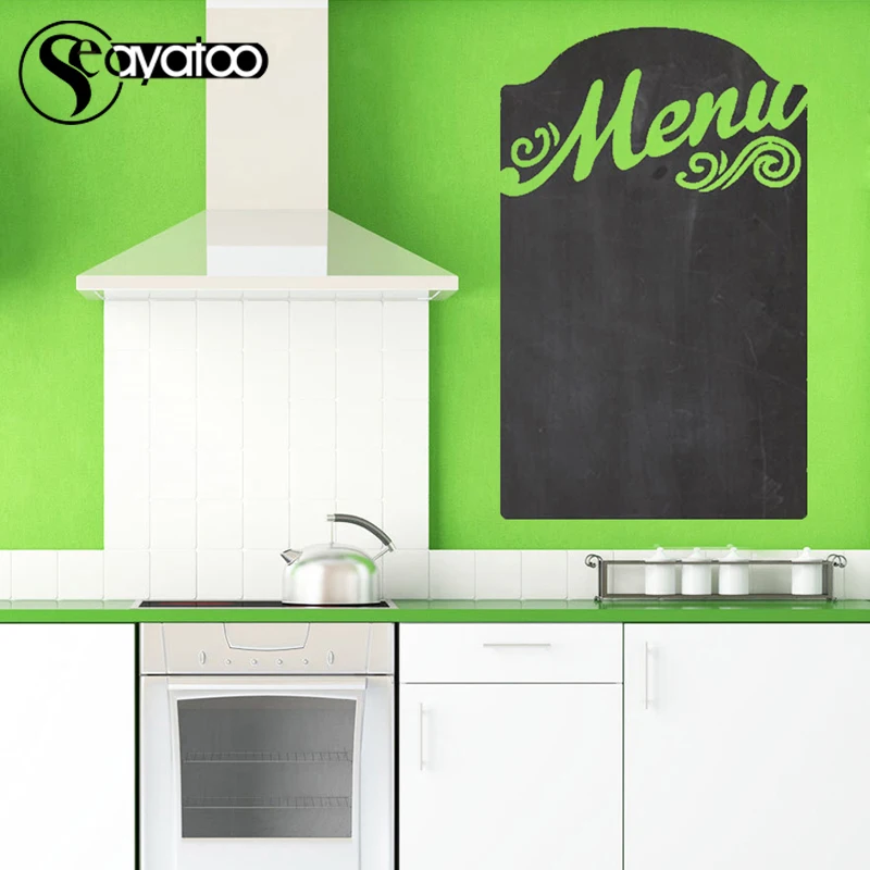 Menu List Chalkboard Blackboard Kitchen Vinyl Wall Decal Sticker Bar Restaurant Stickers 36x58cm