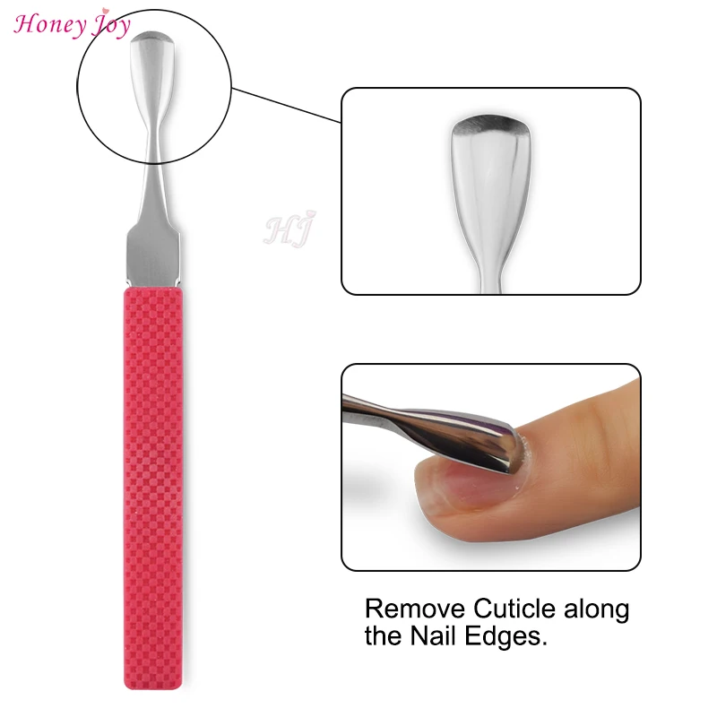 Professional Stainless Steel Cuticle Pusher Remover Cutter Trimmer with