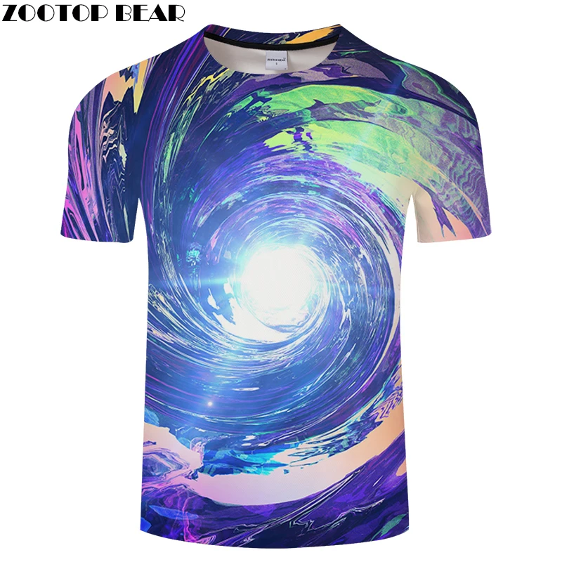 Galaxy Tunnel 3D tshirt Men T shirt Summer t shirt Quality Tee Casual ...