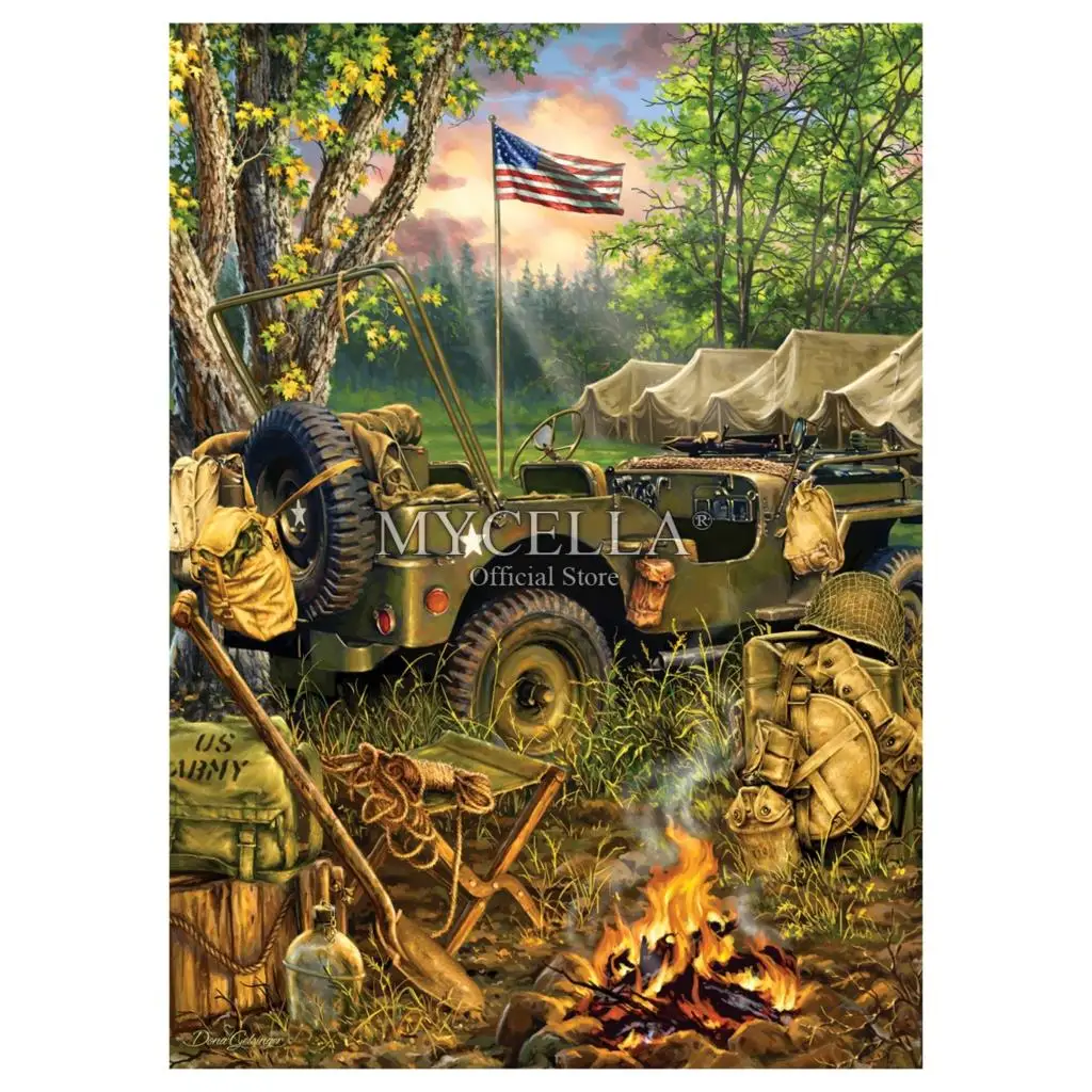 

Trucks 5D Diy Diamond Painting Cross Stitch Diamond Embroidery Army Making Camp Hobbies & Crafts Diamond Mosaic Kits Home Decor
