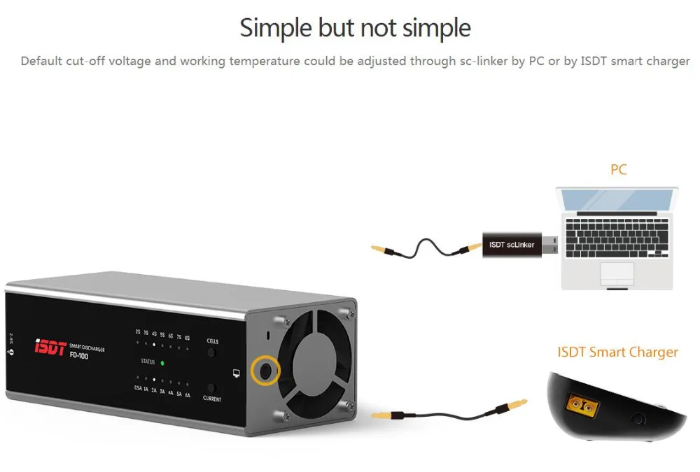 ISDT FD-100 80 Вт 6A умное управление Dis зарядное устройство для 2 S-8 S Lipo батарея для RC моделей пользовательская зарядка XT60 порт зарядное устройство