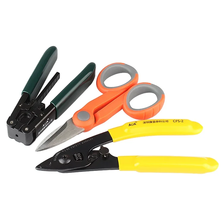 

3 In 1 Optical Fiber Stripping Tool with Kevlar Scissors and Fiber Optic Strippers