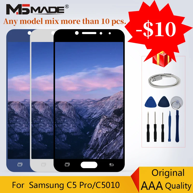

Original For Samsung Galaxy C5 Pro C5010 LCD Display Touch Screen Digitizer Replacement Parts Super AMOLED For C5010 Display
