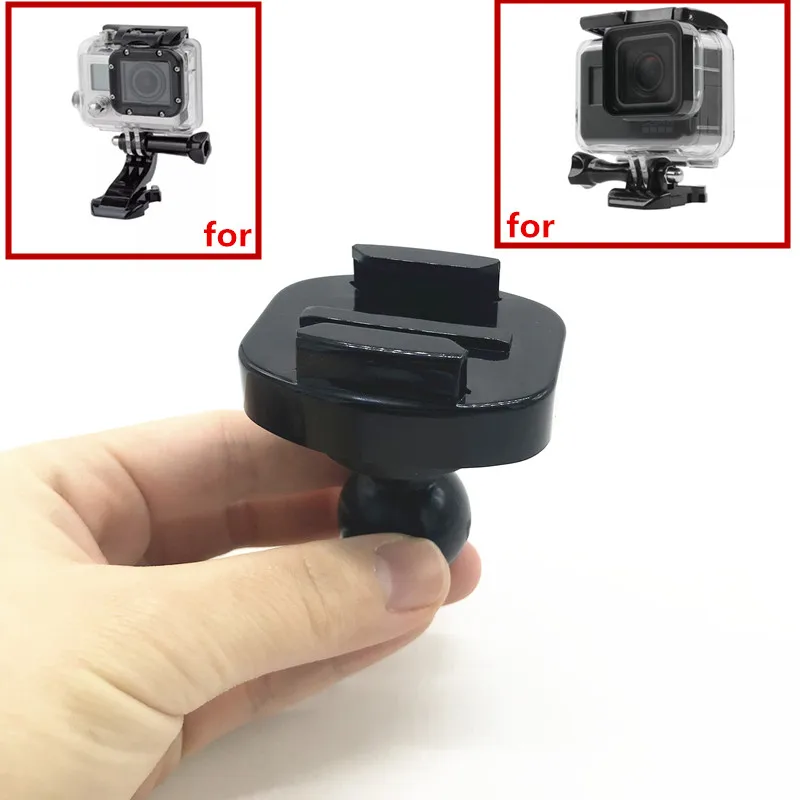 

1" Inch (25mm) Ball with 1/4inch-20 Threaded Stud+Flat Surface Adapter Base For Gopro J Hook Buckle Mount Vertical Surface Mount