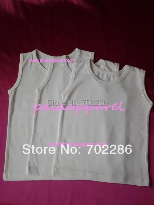 

WHOLESALE White blank top baby petti top Cotton shirt kids Singlet Sleeveless baby boy girl shirts summer