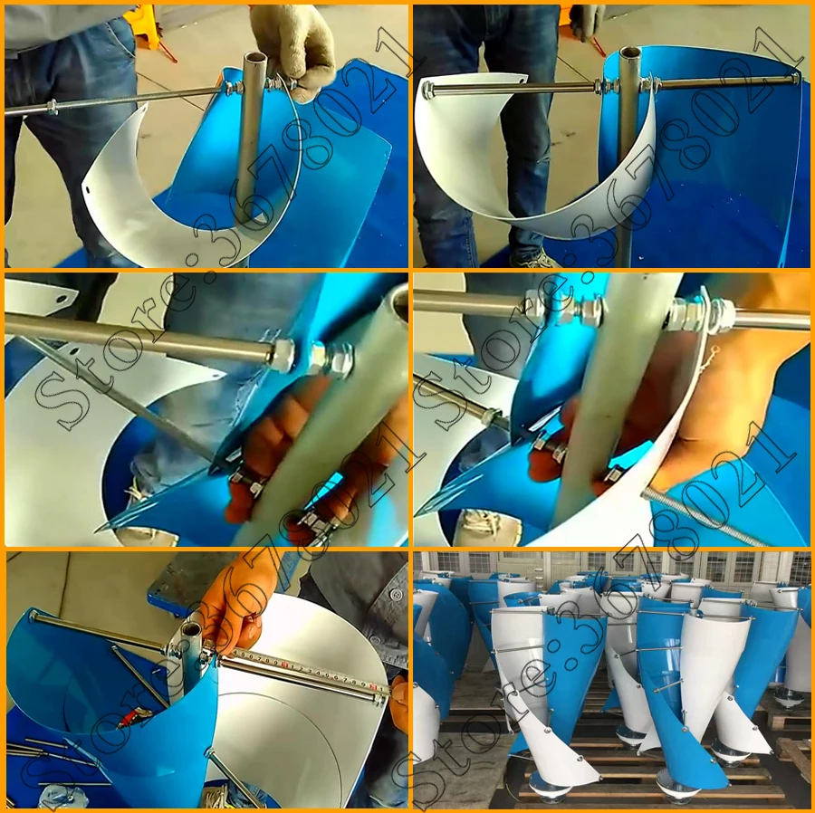 Vertical Axis Wind Turbine Generator VAWT 200W 12/24V Light and Portable Wind Generator Strong and Quiet Vertical Axis Wind Turbine Generator VAWT 200W 12/24V Light and Portable Wind Generator Strong and Quiet