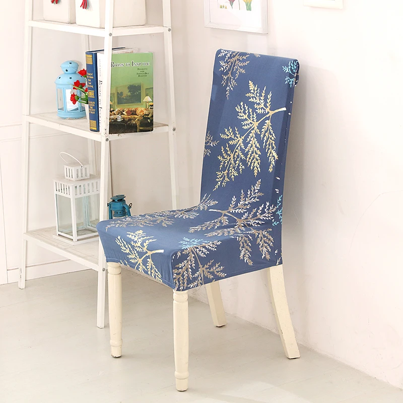 Spandex Elastic Polyester Chair Covers Printed Fantasy Gray Chair