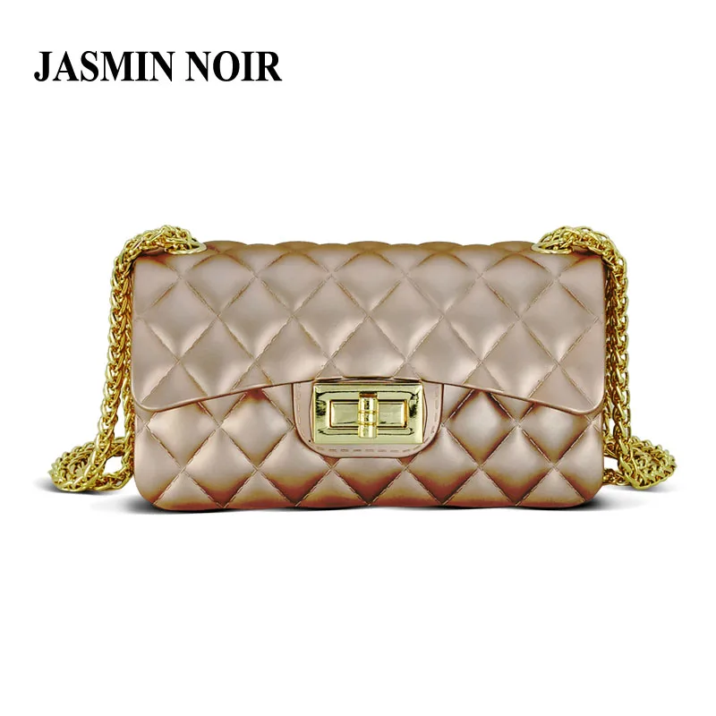 JASMIN NOIR 2017 small spring and summer Women Messenger Bag mini frosted jelly chain shoulder bag