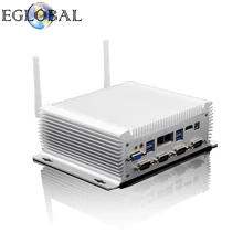 EGLOBAL безвентиляторный промышленный Мини ПК i7 4500U i5 Windows 10 Pro Linux PC 2* Intel lan 6* RS232/485 HDMI VGA 8* USB Wi-Fi, сторожевой 3g/4G