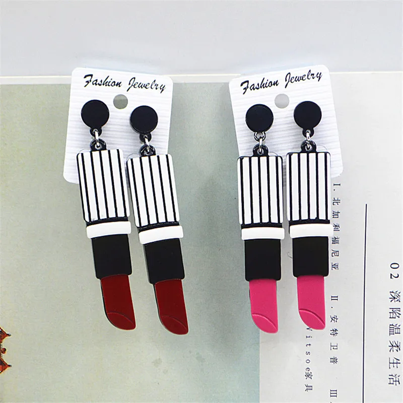 

2019 Fashion Summer Earrings Sweet Lipstick Earring For Women Girl Cartoon wedding Party Earring Gifts Jewelry