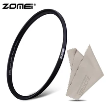 Zomei фильтр для камеры Ультрафиолетовый тонкий УФ-фильтр Filtro 40,5 49 52 55 58 62 67 72 77 82 мм защита объектива для Canon Nikon