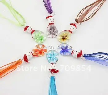 

50pcs Murano Glass Lampwork earring necklace Pendant mix color/Christmas Gift