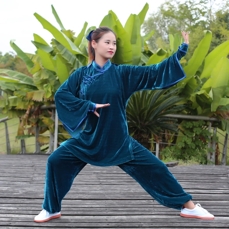 Форма тайцзи Тай Чи одежда для женщин Тай Чи Униформа кунг-фу Боевые искусства одежда свободного кроя ушу Одежда FF2015