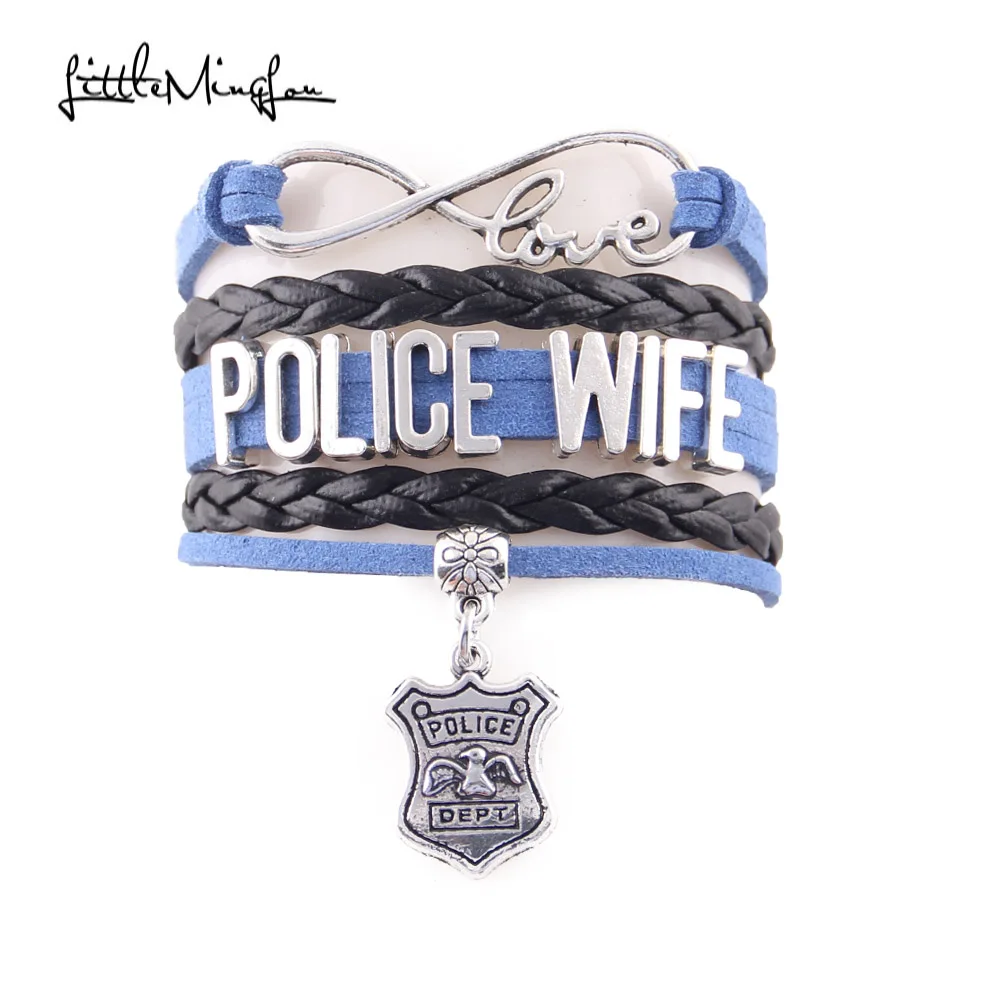 Us 1 99 Little Minglou Infinity Love Police Wife Bracelet Dept Charm Leather Wrap Men Bracelets Bangles For Women Jewelry In Us 1 99 Little Minglou Infinity Love Police Wife Bracelet Dept Charm Leather Wrap Men Bracelets Bangles For Women Jewelry In